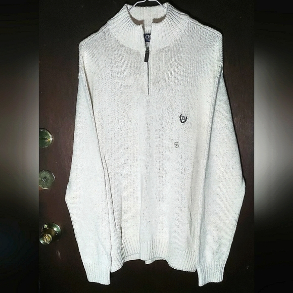 New CHAPS Ralph Lauren Mock Neck Sweater! Cream. Men, XL. Unisex Item. - Picture 6 of 6